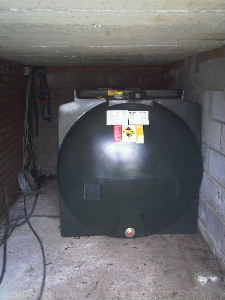 Rainwater Storage Tank in Garage